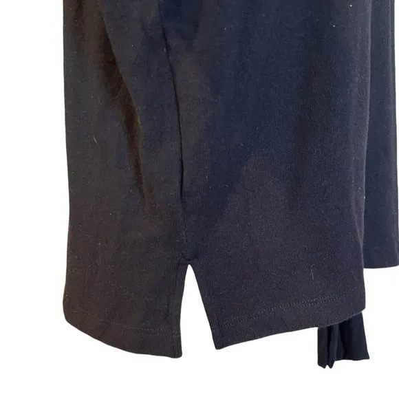 LNA LYRA BRUSHED TURTLENECK TOP IN BLACK