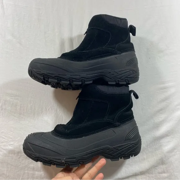 London Fog LFM - HOLBORN  Winter boots Men 8 Leather suede upper Ski Snow Boots