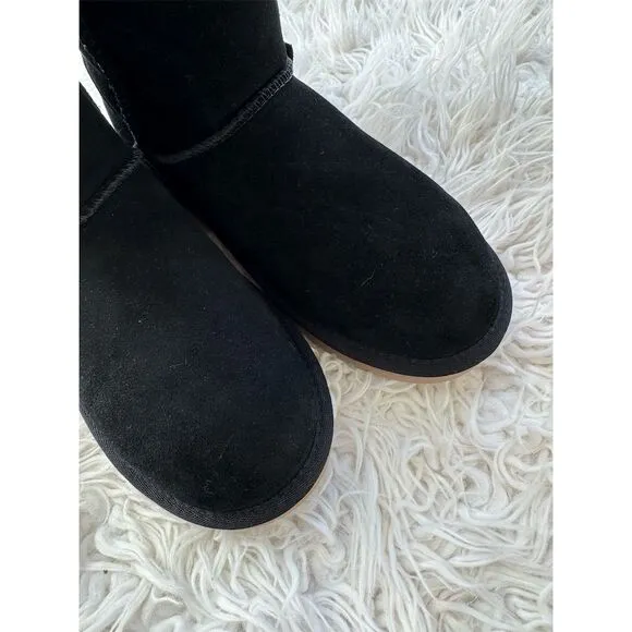 LOOK Koolaburra by UGG Victoria Tall Girls Black Boots Size 6 Winter Cute Warm