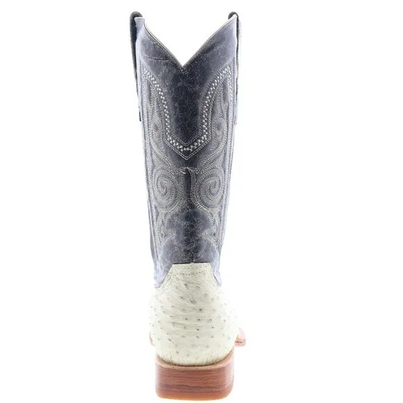 Los Altos Mens Versace Style Ostrich White Boots (NWT)