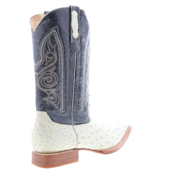 Los Altos Mens Versace Style Ostrich White Boots (NWT)