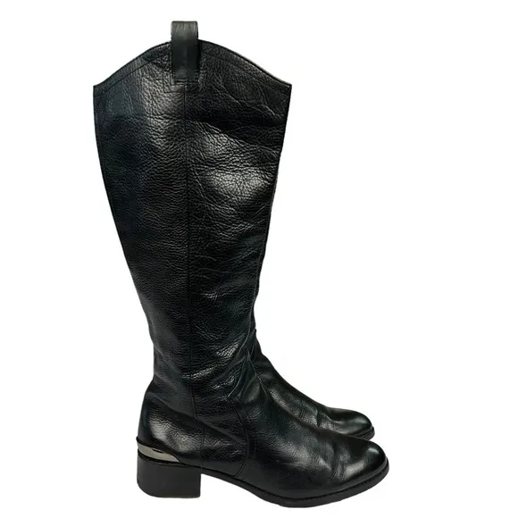 Louise et Cie Zada Black Leather‎ Tall Knee High Riding Boots Women's Size 9