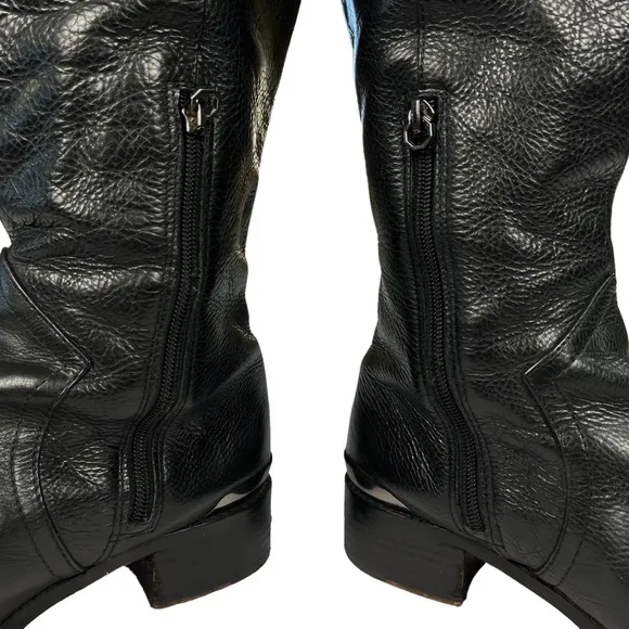 Louise et Cie Zada Black Leather‎ Tall Knee High Riding Boots Women's Size 9