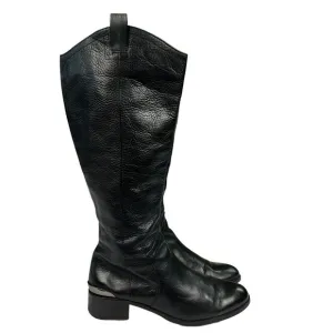 Louise et Cie Zada Black Leather‎ Tall Knee High Riding Boots Women's Size 9
