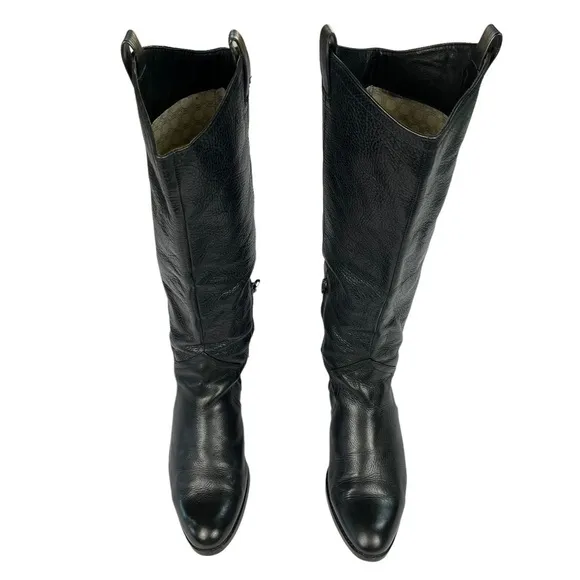 Louise et Cie Zada Black Leather‎ Tall Knee High Riding Boots Women's Size 9