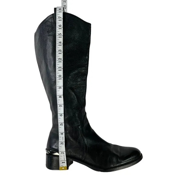 Louise et Cie Zada Black Leather‎ Tall Knee High Riding Boots Women's Size 9