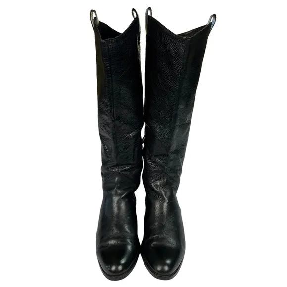 Louise et Cie Zada Black Leather‎ Tall Knee High Riding Boots Women's Size 9