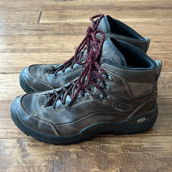Lowa Strato II Mid Hiking Boots Brown Leather Womens Size 8.5