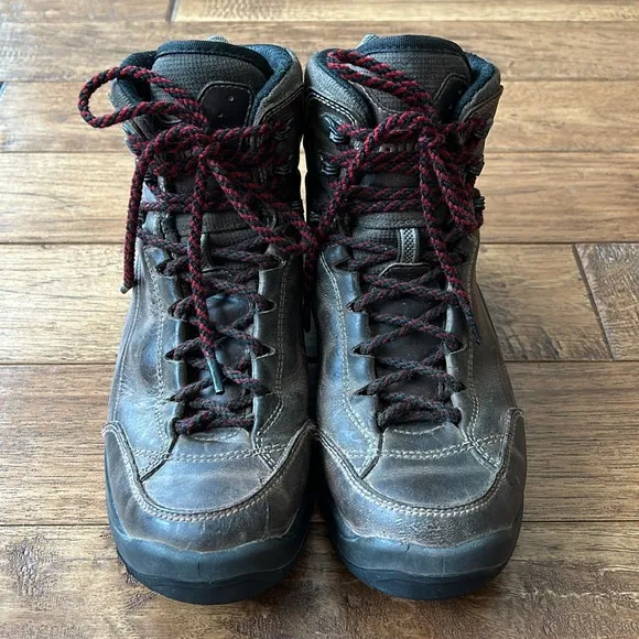 Lowa Strato II Mid Hiking Boots Brown Leather Womens Size 8.5