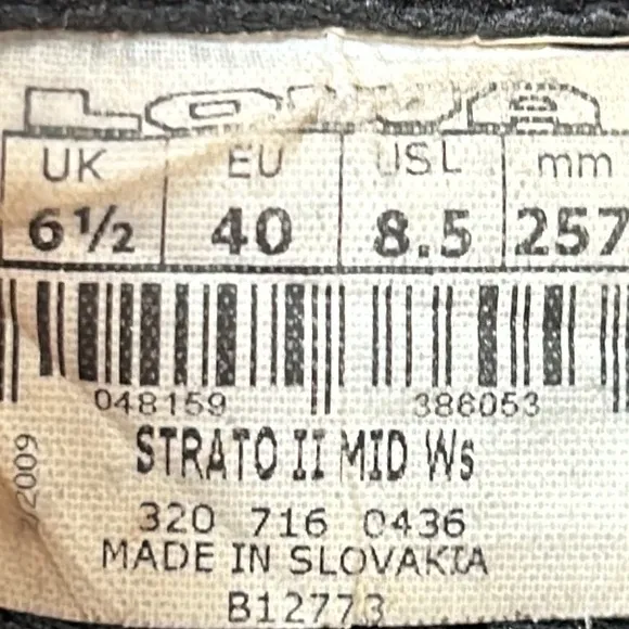 Lowa Strato II Mid Hiking Boots Brown Leather Womens Size 8.5