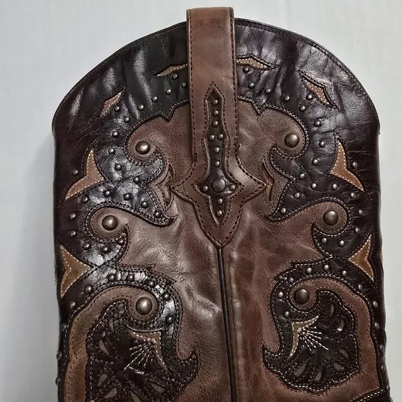 Lucchese boots 6.5 M5015 Women’s Fiona Scarlette Cafe Brown Calf Stud