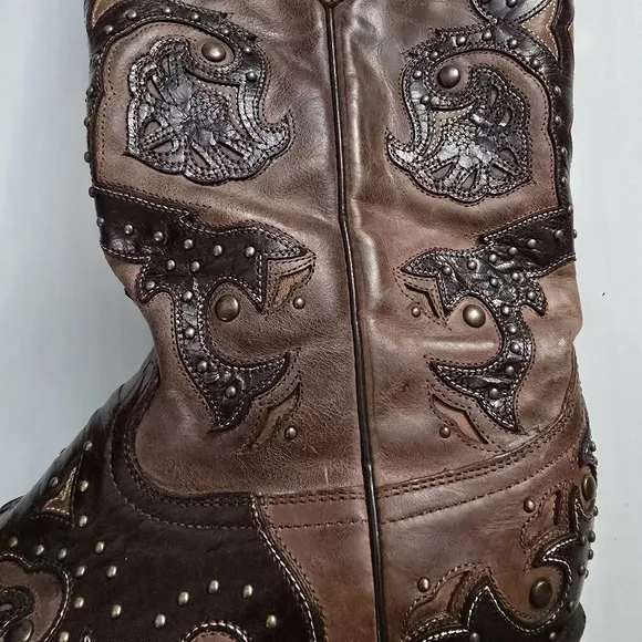 Lucchese boots 6.5 M5015 Women’s Fiona Scarlette Cafe Brown Calf Stud