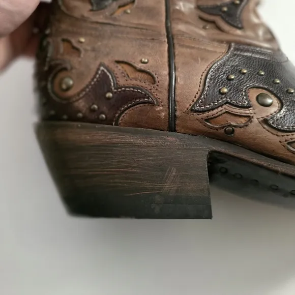 Lucchese boots 6.5 M5015 Women’s Fiona Scarlette Cafe Brown Calf Stud