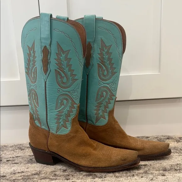 Lucchese Leather Western Boots 8.5