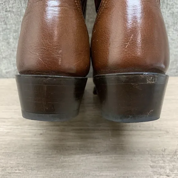 Lucchese Men's Size 9.5 D Cowboy Brown Calf Leather‎ Western Boots M1022R4