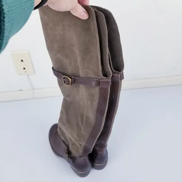 Lucky Brand Roller Tall Leather Suede Boots size 6