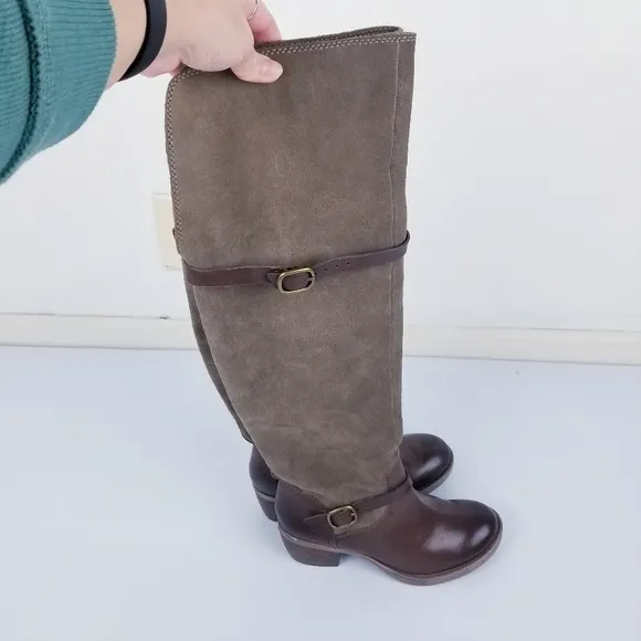 Lucky Brand Roller Tall Leather Suede Boots size 6