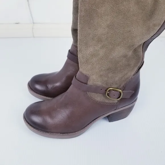 Lucky Brand Roller Tall Leather Suede Boots size 6