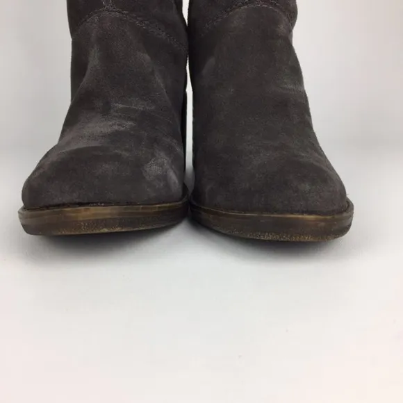 Lucky Ramsden Gray Suede Over the Knee OTK Heeled Boot 6