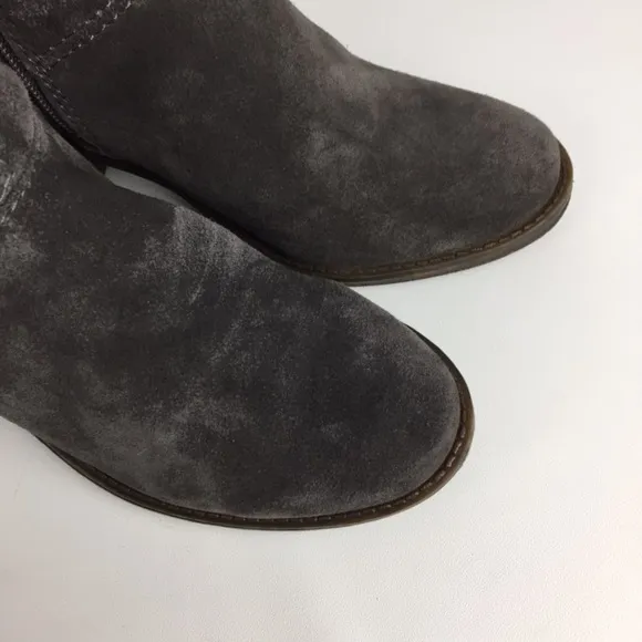 Lucky Ramsden Gray Suede Over the Knee OTK Heeled Boot 6