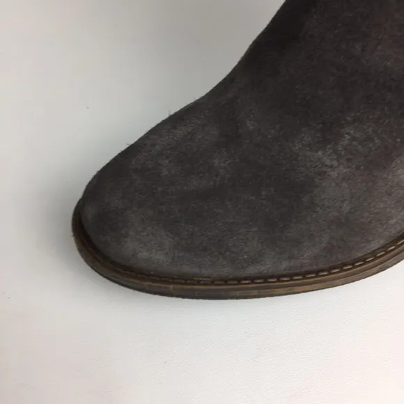 Lucky Ramsden Gray Suede Over the Knee OTK Heeled Boot 6