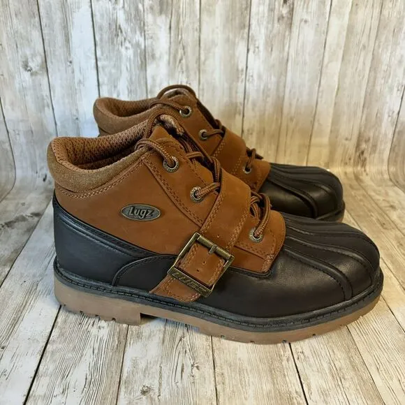 Lugz Avalanche Strap Men’s Winter Boots Brown and Terracotta Size 7.5