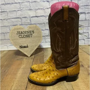Luskey's Western Stores Texas Boots Unisex Boots Ostrich Leather