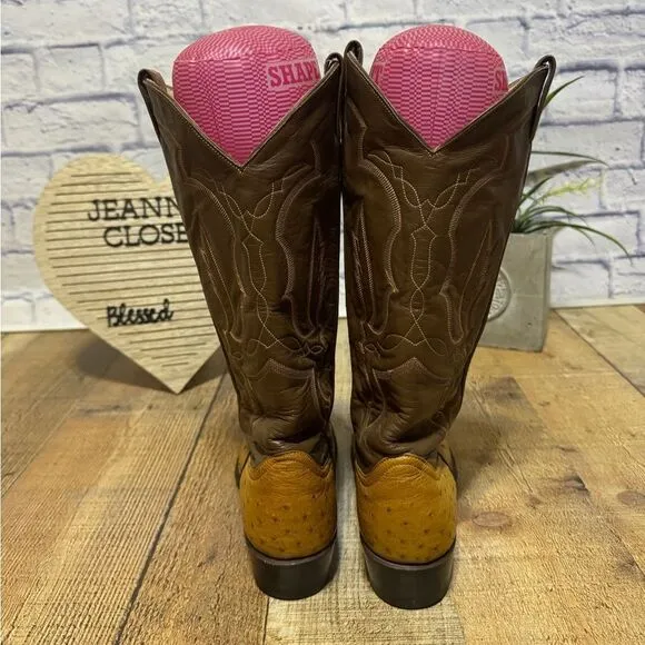 Luskey's Western Stores Texas Boots Unisex Boots Ostrich Leather