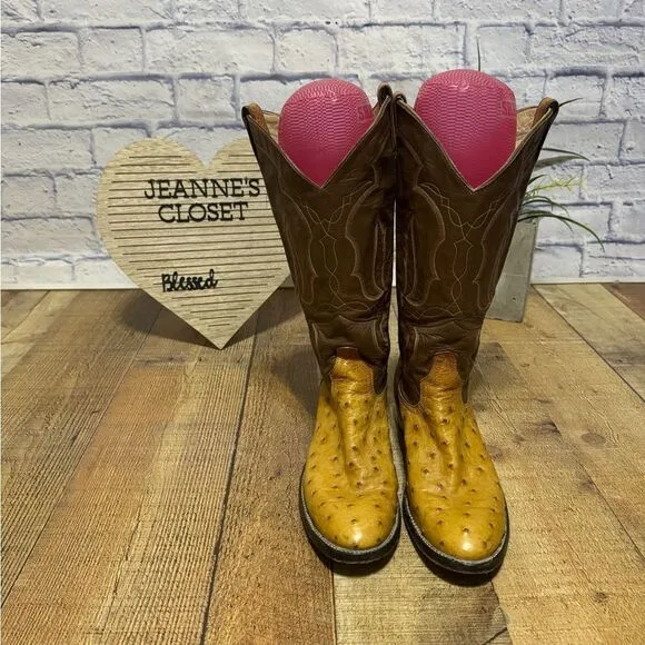 Luskey's Western Stores Texas Boots Unisex Boots Ostrich Leather