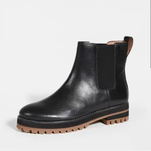 Madewell Black Leather Winter Boots