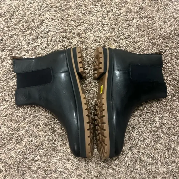 Madewell Black Leather Winter Boots