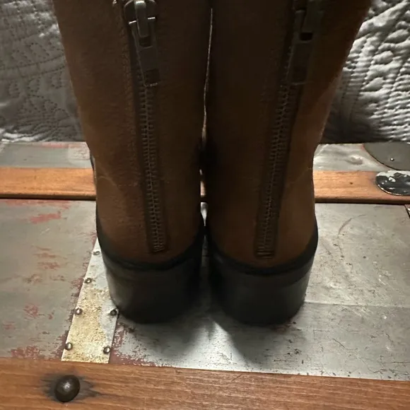 Madewell Bradley Leather Lace up Lugsole Boots - Size 6