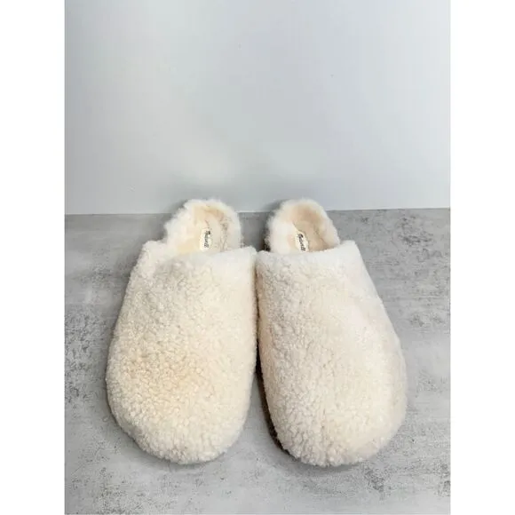 Madewell Clog Mule Size 9 The Layne in Shearling Comfy Slide On Shoes NEW