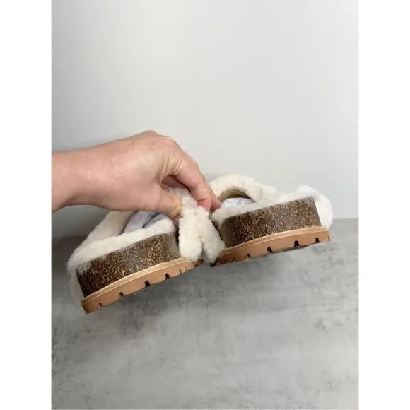 Madewell Clog Mule Size 9 The Layne in Shearling Comfy Slide On Shoes NEW
