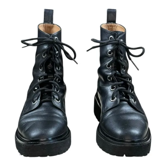 Madewell Rayna Soft Leather Lug Sole Combat Boots
