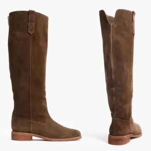 Madewell Size 8 The Allie Knee-High Suede Boot in Mink Brown