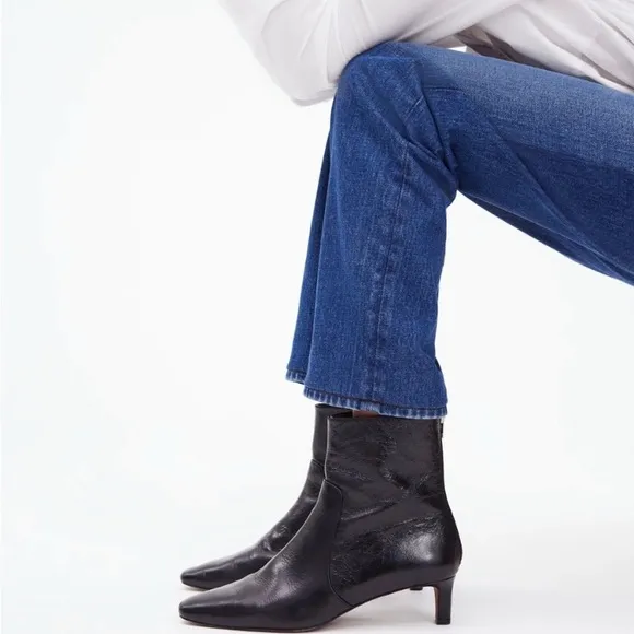 Madewell The Dimes Kitten-Heel Boot in brown size 7.5