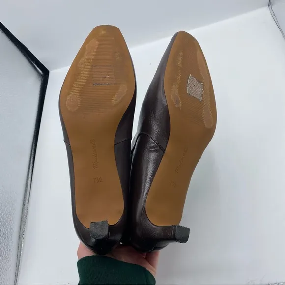 Madewell The Dimes Kitten-Heel Boot in brown size 7.5