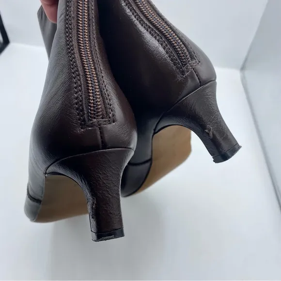 Madewell The Dimes Kitten-Heel Boot in brown size 7.5