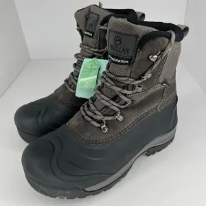 Magellan Outdoor Mens 177852 Gray Leather Lace Up Ankle Size 9D Hiking Boots