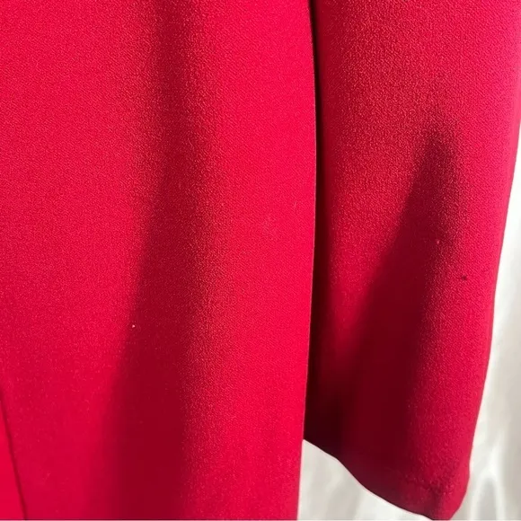 Maggy London Red Long Sleeve Midi Sheath Dress – Chic &amp; Sophisticated (Size 14W)