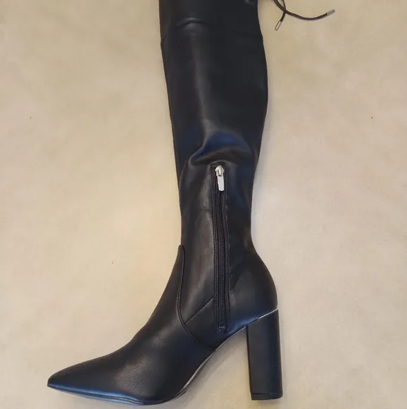 Marc Fisher Faux-Leather Over the Knee Dress Boots in Different Sized