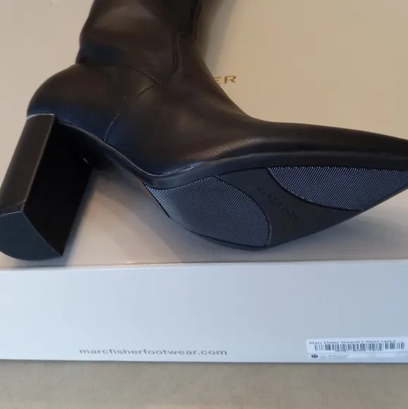 Marc Fisher Faux-Leather Over the Knee Dress Boots in Different Sized