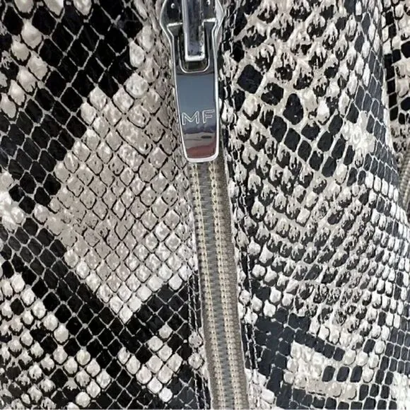 Marc Fisher Gray MF Jelly 3 Leather Snake Print Grey Ankle Boots 10