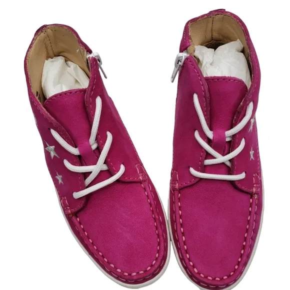 Marc Joseph | NIB Houston Bootie Pink Nobuck Leather Lace Up Boots Girl's 11