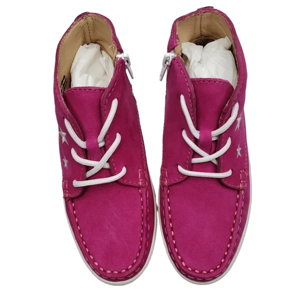 Marc Joseph | NIB Houston Bootie Pink Nobuck Leather Lace Up Boots Girl's 11