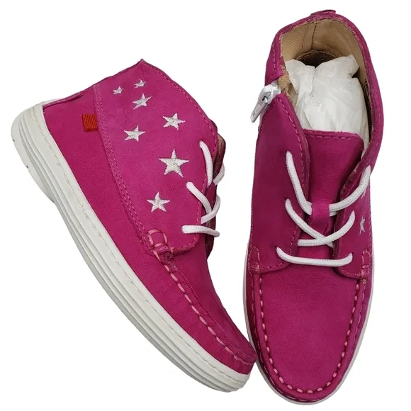 Marc Joseph | NIB Houston Bootie Pink Nobuck Leather Lace Up Boots Girl's 11