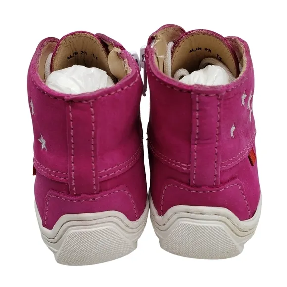 Marc Joseph | NIB Houston Bootie Pink Nobuck Leather Lace Up Boots Girl's 11