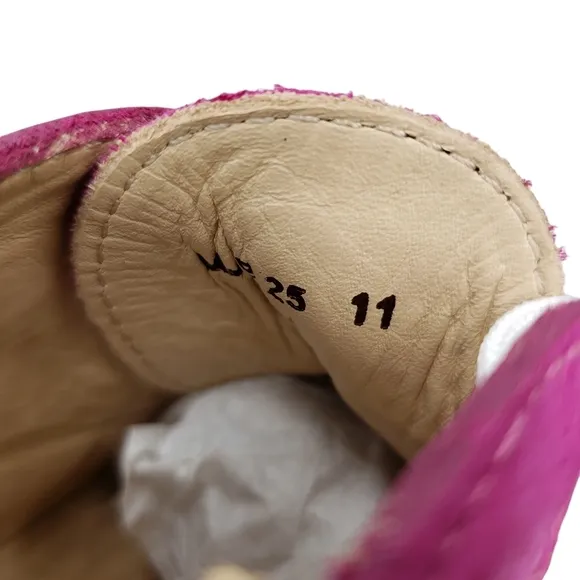Marc Joseph | NIB Houston Bootie Pink Nobuck Leather Lace Up Boots Girl's 11