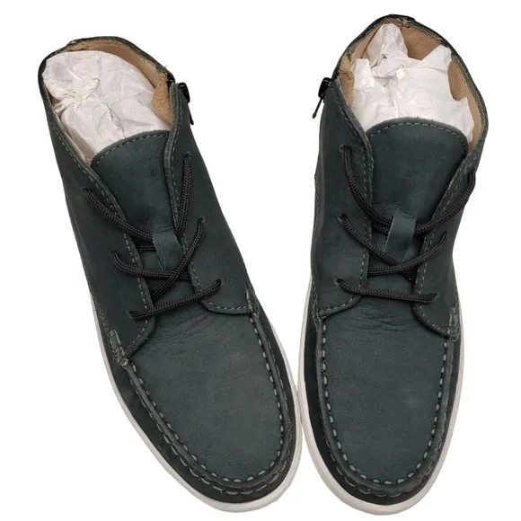 Marc Joseph | NIB West Houston Bootie Emerald Green Lace Up Leather Boots Boy 2